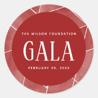 Red Watercolor Geometric Gala