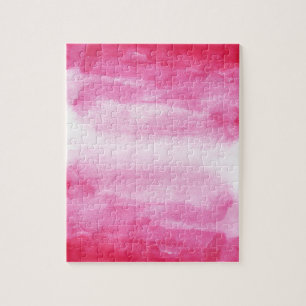 Red Watercolor Ombre Jigsaw Puzzle