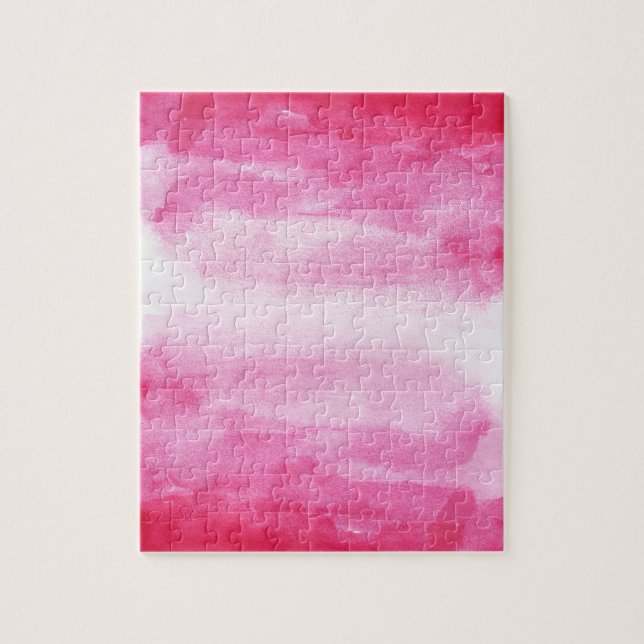 Red Watercolor Ombre Jigsaw Puzzle (Vertical)