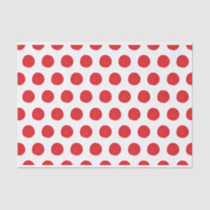 Red Watercolor Polka Dots Tissue Paper
