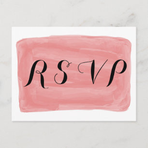 Red Watercolor Response Postcard