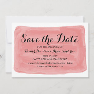 Red Watercolor Save the Date Invite