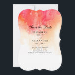 Red watercolor save the date. Peach wedding modern Save The Date<br><div class="desc">Contact me,  please,  if you need additional items.</div>