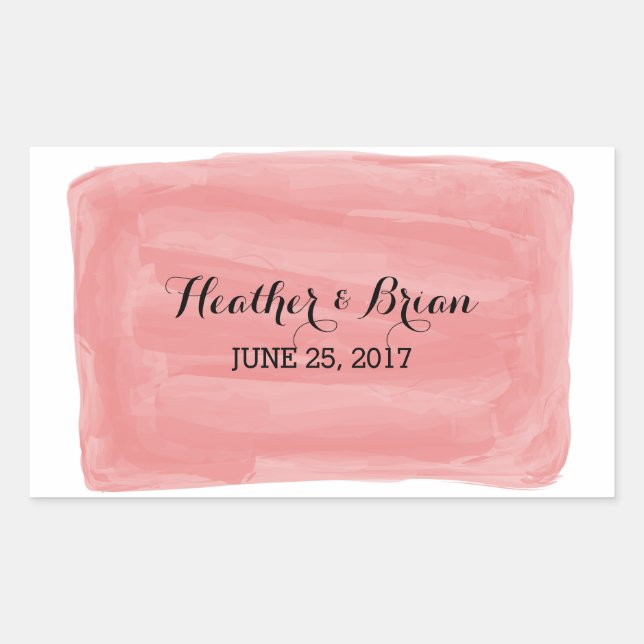 Red Watercolor Wedding Stickers (Front)