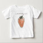 RED WATERCOLOUR STRAWBERRIES cutest baby ever Baby T-Shirt<br><div class="desc">CUTE ORANGE RED WATERCOLOUR STRAWBERRIES is a cute, cheerful & vibrant orange red watercolour strawberries coordinated collection, where you can find complete range of wedding invitations, postage, envelopes, coordinated accessories and gifts to make your day to day life a memorable experience. If you need any further customisation or any other...</div>