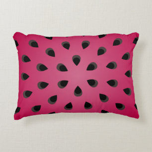 Red watermelon chunk with seeds decorative cushion