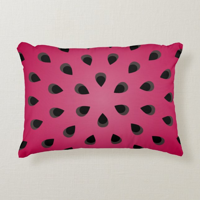 Red watermelon chunk with seeds decorative cushion (Front)