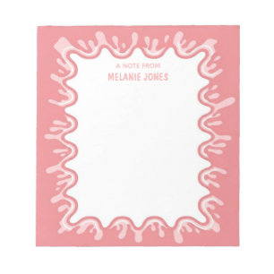 Red Watermelon Milkshake Splash Personalized Notepad