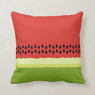 Red Watermelon Slice Throw Pillow