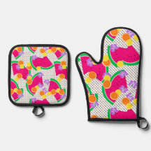 Red Watermelon Yellow Lemons Tropical