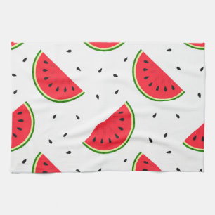 Red watermelons design kitchen towel. tea towel