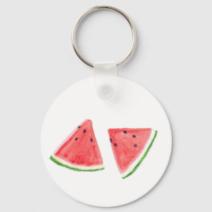Red Watermelons fruit painting Key Ring