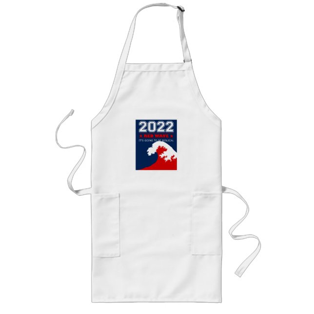 RED WAVE 2022 Midterm Elections USA Long Apron (Front)