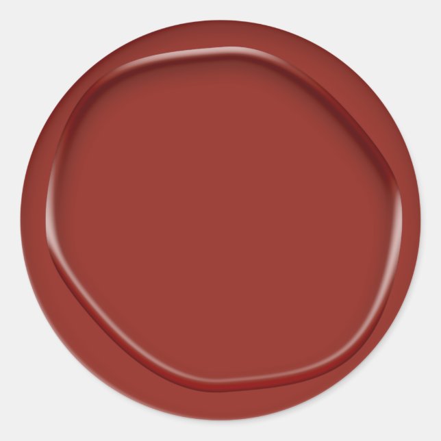Red Wax-Look Sticker Envelope Seal (Front)
