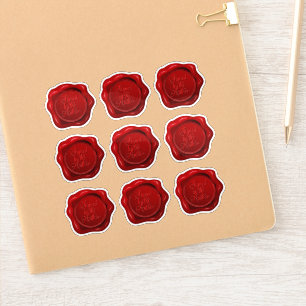 Red Wax Seal Illustration Signed by the Author