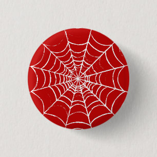 Red Web 3 Cm Round Badge