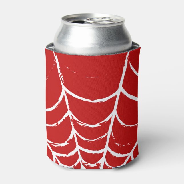 Red Web Can Cooler (Can Front)