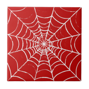 Red Web Ceramic Tile