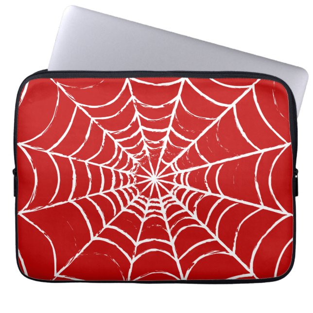 Red Web Laptop Sleeve (Front)