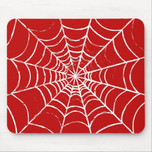 Red Web Mouse Pad