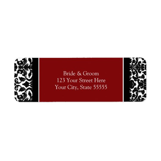 Red Wedding Custom Return Address Labels