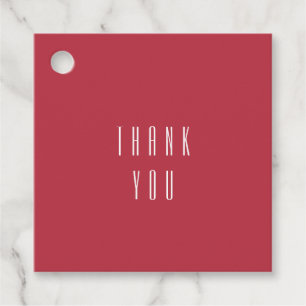 Red Wedding Favour Tags