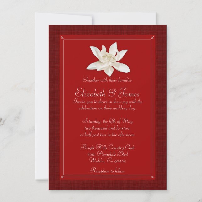 Red Wedding Invitations (Front)