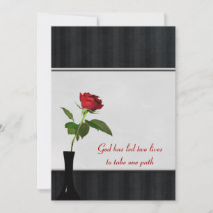 Red Wedding Rose Invitation