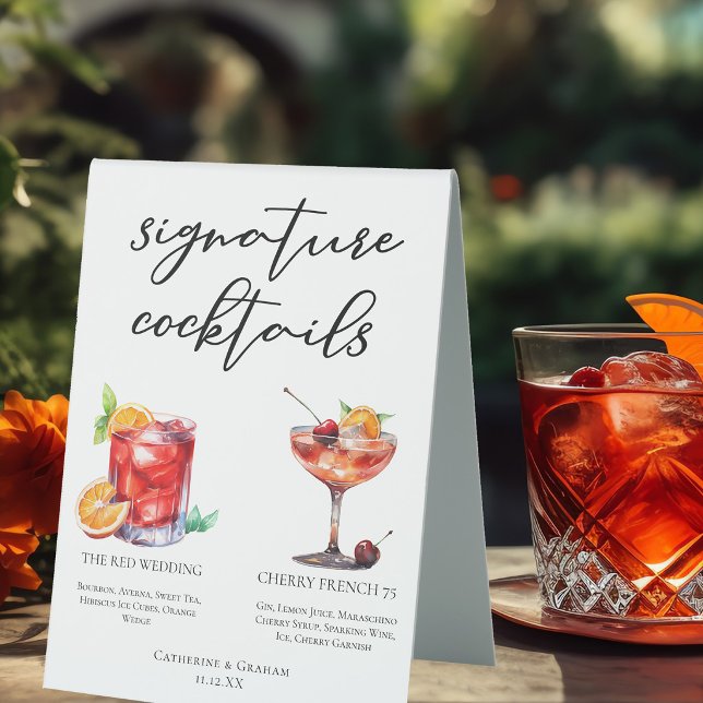 Red Wedding Signature Cocktails Menu (Creator Uploaded)