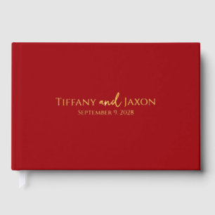 Red Wedding With Real Guest Book