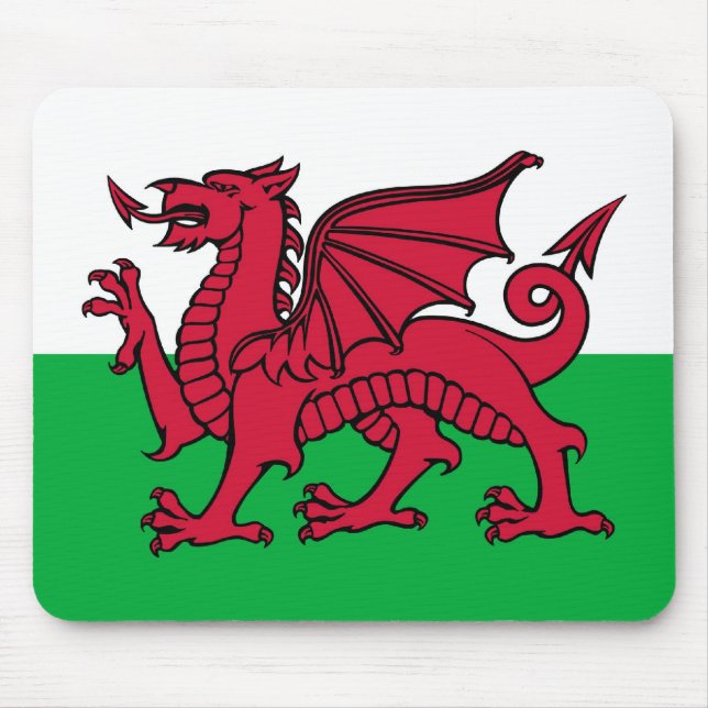 Red Welsh Dragon Mouse Pad (Front)