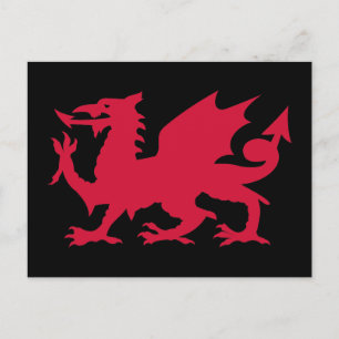 Red Welsh Dragon Postcard