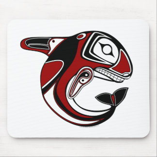 Red Whale Totem Mousepad