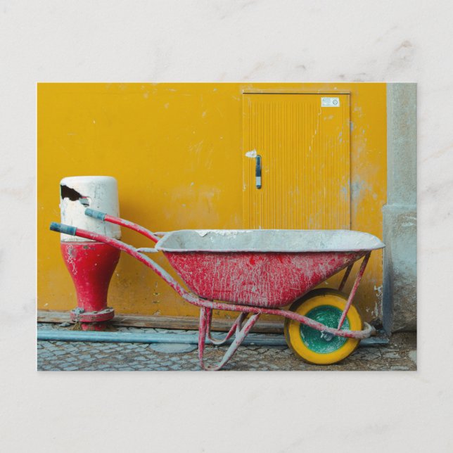 Red wheel barrow  postcard (Front)