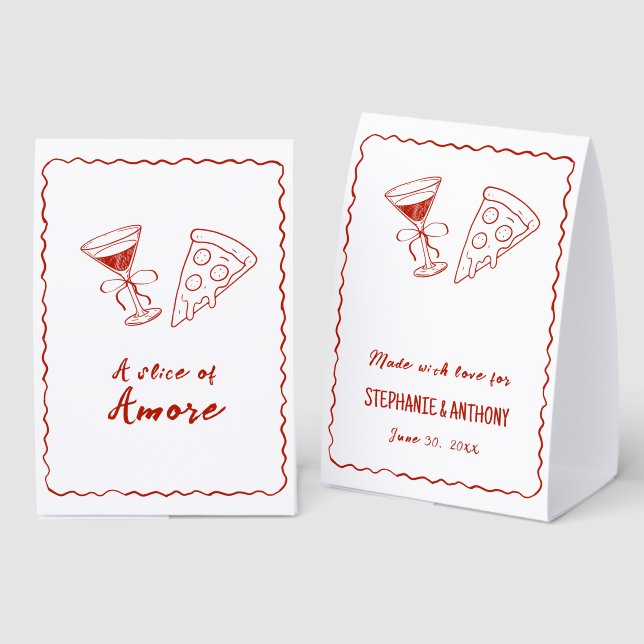 Red Whimsical Frame That's Amore Italian Wedding (Front/Back)