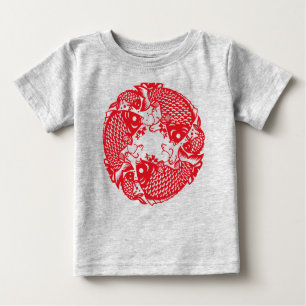 Red Whirling Koi Carp Fish Group Toddler Tee