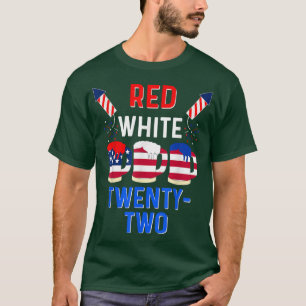 red white 22 birthday funny beer america patriotic T-Shirt