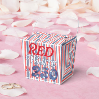 Red White & 250 Favour Box