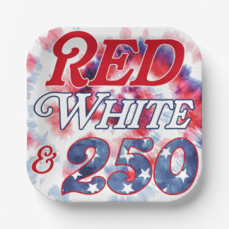 Red White & 250 Paper Plate