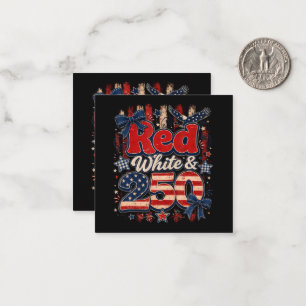 Red White 250 Years American Freedom 1776-2026 Card