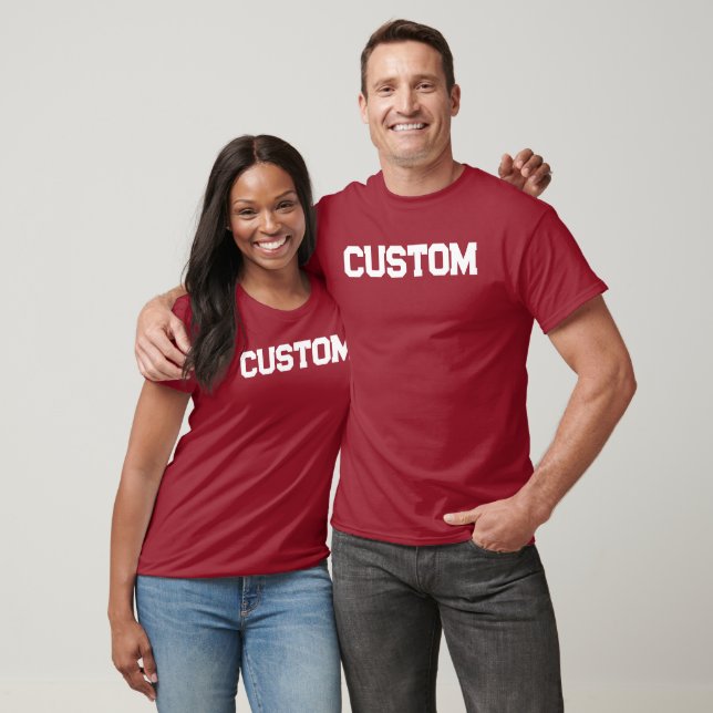 Red & White 2 CUSTOM University T-Shirt (Unisex)