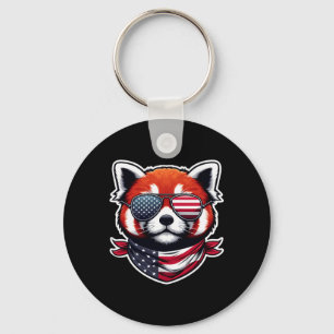 Red White & Blue Bus Driver Crew 4th Of July S Key Ring