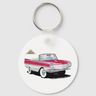 Red-White Amphicar Key Ring