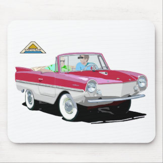 Red-White Amphicar Mouse Pad