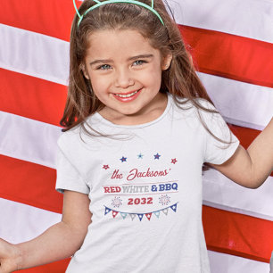 Red white and BBQ 4th july patriotic fireworks T-Shirt