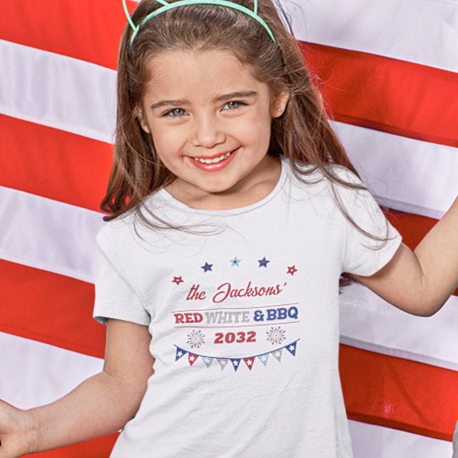 Red white and BBQ 4th july patriotic fireworks T-Shirt (Creator Uploaded)