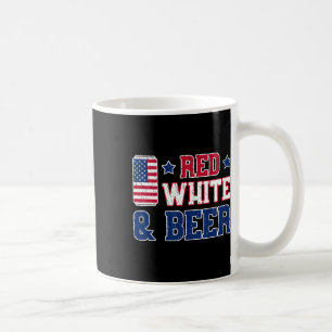 Red White And Beer Shirt - Usa 4th Of July Drinkin Coffee Mug