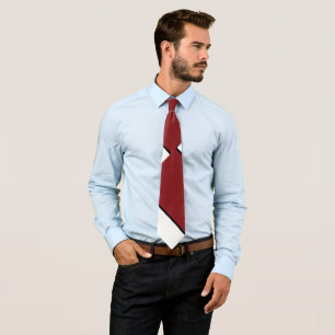 Red White and Black Abstract Tie