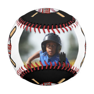 Red White and Black Baseball with Photo