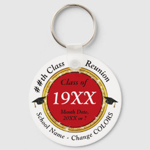 Red, White and Black, Class Reunion Gift Ideas,  Key Ring